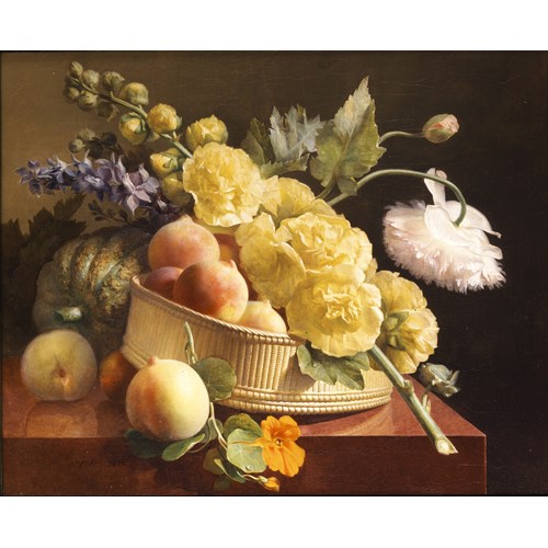 Still life with fruit and flowers